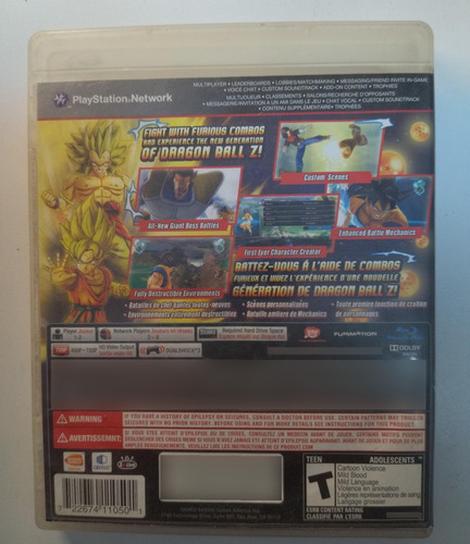 Dragon Ball Z Ultimate Tenkaichi Completo Caja Manual Ps3 (Usado)
