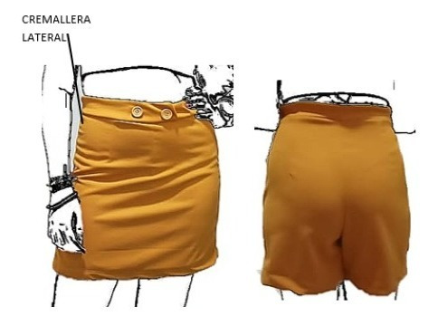 Molde-patron Falda Short Dama 