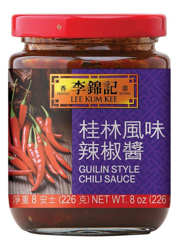 Imagen 1 de 1 de Lee Kum Kee, Salsa Con Chile Estilo Guilin, 226g
