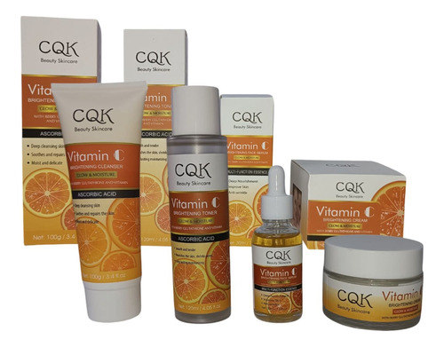 Kit Facial Limpiador + Tonico + Serum + Crema, Vitamina C