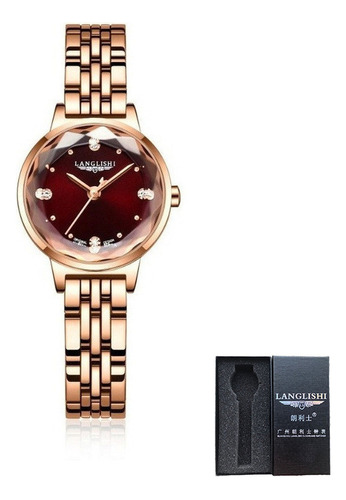 Reloj De Cuarzo Elegante Impermeable Langlishi Diamond