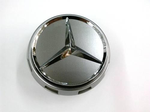 Genuine Mercedes Silver Center Cap, New Raised Design.