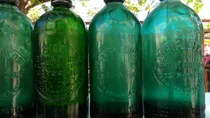 Comprar Sifones Verdes Con Letras En Relieve Cabeza De Plomo Antiguo