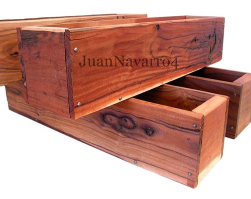 Imagen 2 de 6 de Jardinera Macetero De Madera De Quebracho