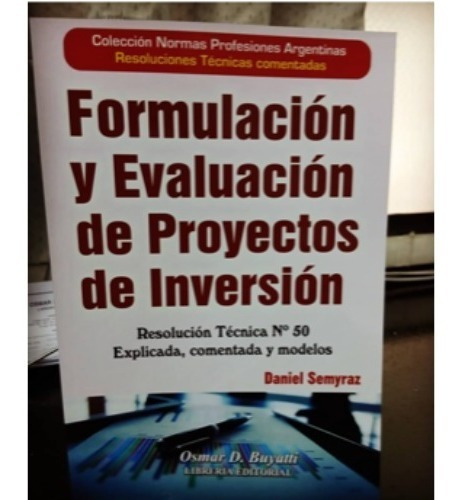 Formulacion Y Evaluacion De Proyectos De Inversion Rt. N° 50