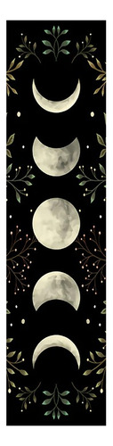 Tapiz Pared Mural Tela Luna Ciclos - Fase Lunar 140x40