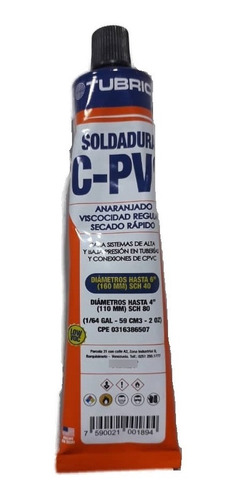 Soldadura C-pvc   1/64 Gal Agua Caliente Tubrica