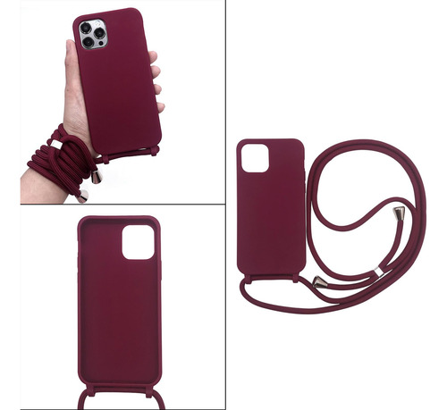 Conjunto De Capa Para Para O Telefone 11 Vermelho Escuro