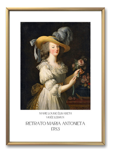 Cuadro Decorativo Retrato Maria Antonieta 1783