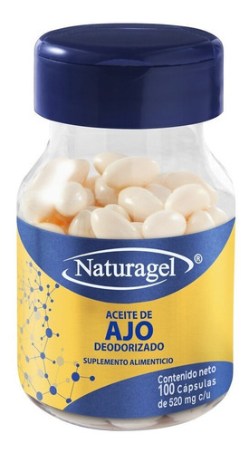 Ajo Deodorizado 100 Cápsulas Naturagel Sabor Sin Sabor