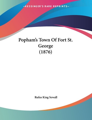 Libro Popham's Town Of Fort St. George (1876) - Sewall, R...