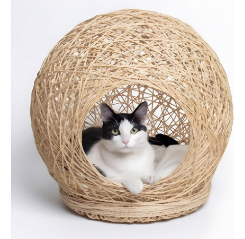 Cucha Perro Gato Mascotas Tela Hilo Sisal Medianas 55 Cms Ø