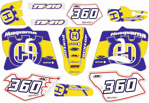 Calcos Husqvarna Te 610 Te 410 Kit Competicion