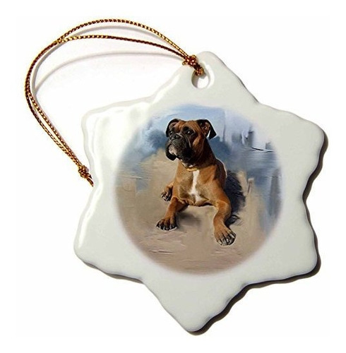 3drose Perros Boxer Boxeador Atigrado Los Ornamentos