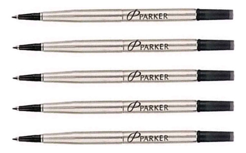5 Repuestos Parker Quink Roller Ball Pen Fino 0.5mm