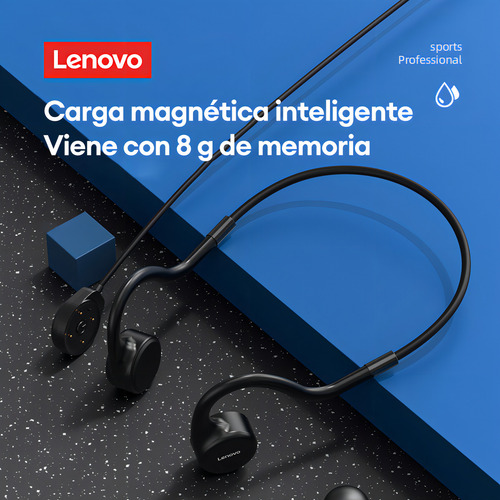 Auriculares Impermeables Deportivos D Conduccion Osea Lenovo Negro