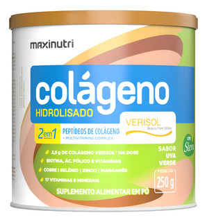 Colageno Hidrolisado Verisol Uva Verde 250g Maxinutri Sabor:sem Sabor