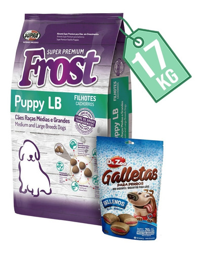 Comida Perro Frost Cachorro Razas Grandes 15 Kg + 2 Kg