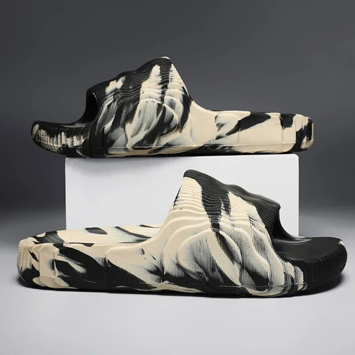 Zapatillas De Playa Con Suela Gruesa De Eva De Camuflaje Par