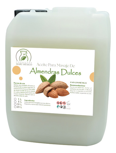 Aceite De Almendras Para Masajes 10 Litros