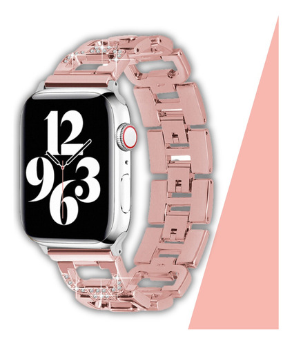 Correa Eslabones Con Diamante Apple Watch Todas Las Series