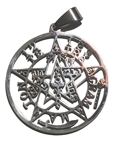 Dije De Tetragramaton  De Acero Con Cadena De Acero