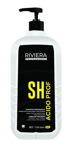 Shampoo Acido Riviera Profesional Sin Sal Vegano 5 Litros