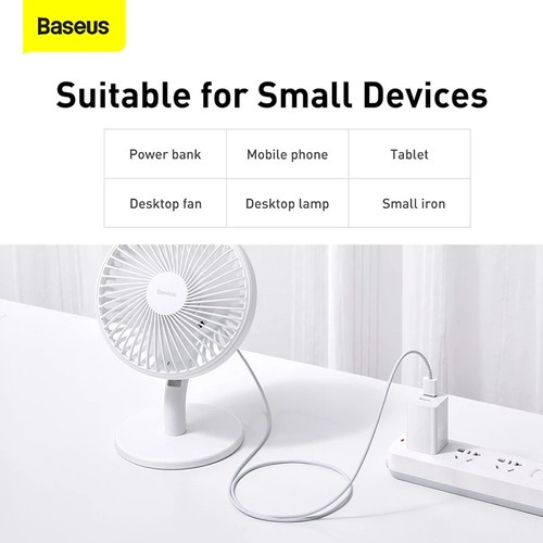 Cabo Usb To Micro-usb Baseus 2.4a 1m Para Samsung Xiaomi Cor Branco