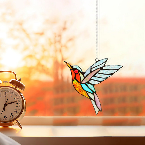 Colgante En Forma De Colibrí En Forma De G, Cristal Coloread
