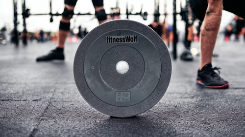 Kit 2 Anilhas 5kg Crossfit Vulcanizadas Olímpica