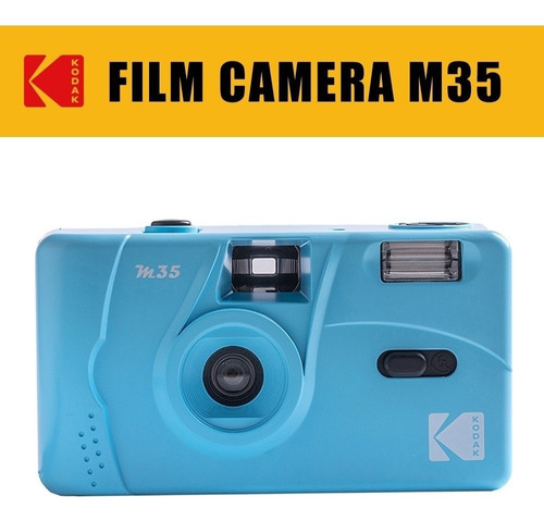 1 Filme Azul Kodak M35 Cámara 135 Com Flash Retro Máquina