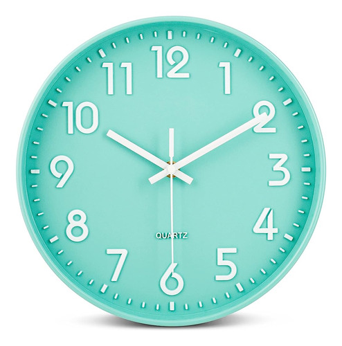 Bernhard Products Seafoam Green Wall Clock 10 Inch, Silent N