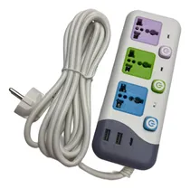 Comprar Alargue Zapatilla Schuko Usb 3 Mts Con Interruptores
