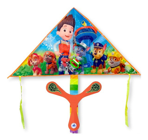 Combo Barrilete Cometa Paw Patrol + Boomerang Star Indoor