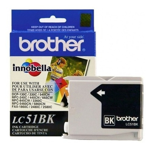 Cartucho Brother Lc51bk Color Negro Para Impresora 