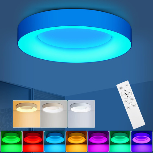 Rgb Techo Empotrable Regulable Con Control Remoto 11 Pulgada