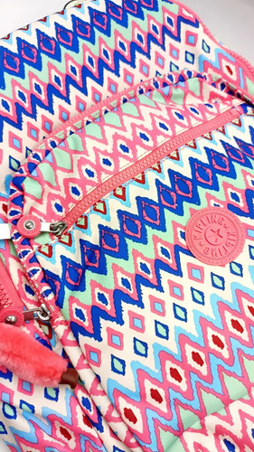 Mochila Kipling Seoul Grande Compartimento Laptop 15 Abstract Mix Figuras
