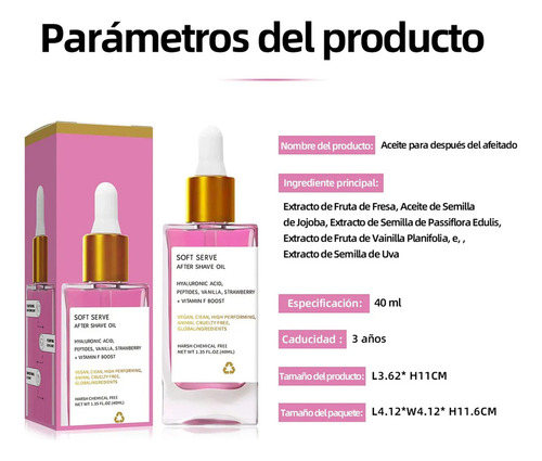 Aceite Para Después Del Afeitado Con Fresa Y Vainilla