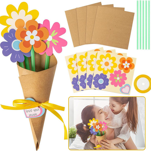 24 Diy Ramo De Flores Artificiales Girasol Eterno Para Mujer Color Colorido