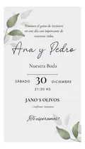 Comprar 50 Invitaciones Casamiento Boda  Impresas