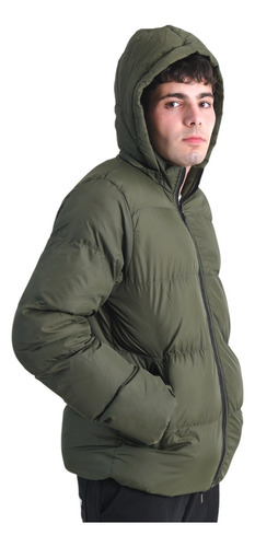 Campera Hombre Corderito Capucha Desmontable Bolsillo Cierre