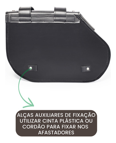 Alforge Bolsa Moto Custom 30l Cravo Com Suporte Dragstar 650