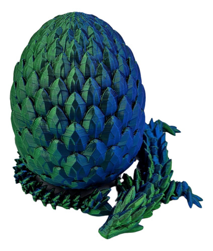 Figura Articulada Huevo Dragón Sorpresa Modelo Seda Verde Az