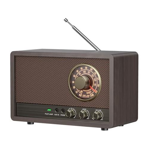 Leotec Am Fm Radio,retro Wood Table Radio,portable X5jwt