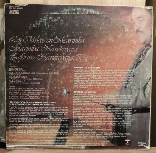 Marimba Nandayapa (vinyl) Los Clásicos En Marimba (Usado)