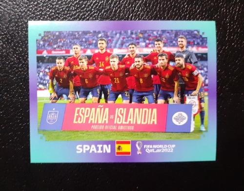 Figurita Mundial Qatar 2022 Azul Europea Selección España