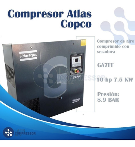 Compresor De Tornillo Atlas Copco Ga7 Aire Comprimido 