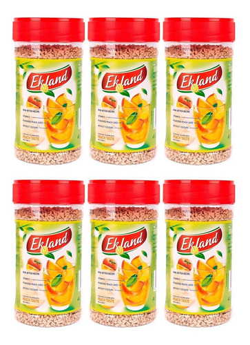 Pack X6 Te Granulado Instantaneo De Durazno Ekland X 350 Gr