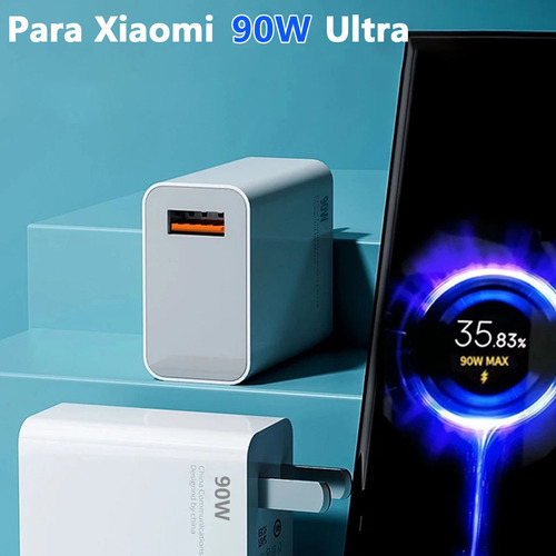 90w Cargador Para Poco X7 Pro 5g Para Xiaomi 13 Ultra/ 14 Ultra/ 15 Ultra Turbo Cargador Para Xiaomi Redmi Poco Tipo C Con Cable 1.5m 6a 90w/67w/45w/33w/18w/10w Blanco+ Soporte