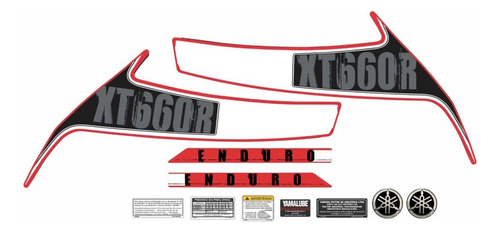 Kit Adesivo Yamaha Xt 660r 2013 2014 Vermelha Etiqueta 10374